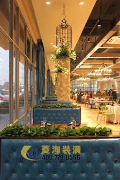 本幫菜飯店卡座設(shè)計裝修