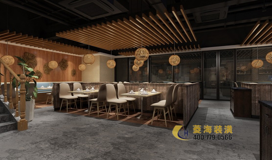 東北菜餐廳卡座設(shè)計(jì)裝修