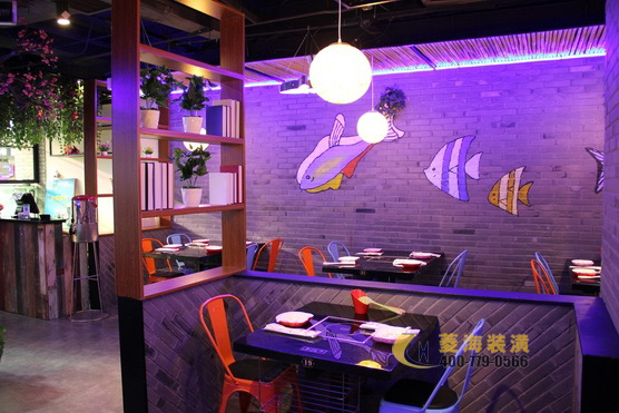 魚火鍋餐廳卡座設(shè)計(jì)