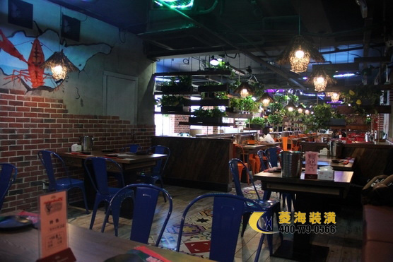 小龍蝦店設計裝修效果圖。